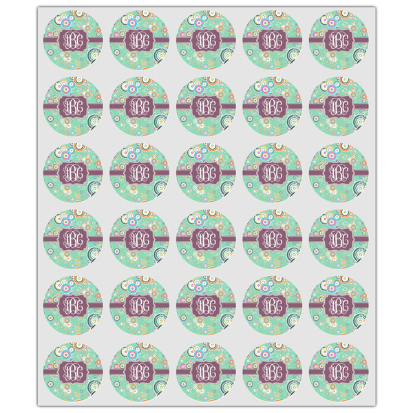 Colored Circles Drink Topper - XSmall - Set of 30