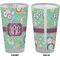 Colored Circles Pint Glass - Full Color - Front & Back Views