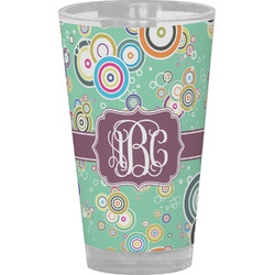 Colored Circles Pint Glass - Full Color (Personalized)