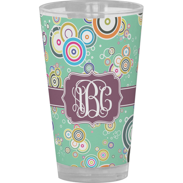 Custom Colored Circles Pint Glass - Full Color (Personalized)