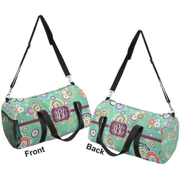 Colored Circles Duffle bag large front and back sides