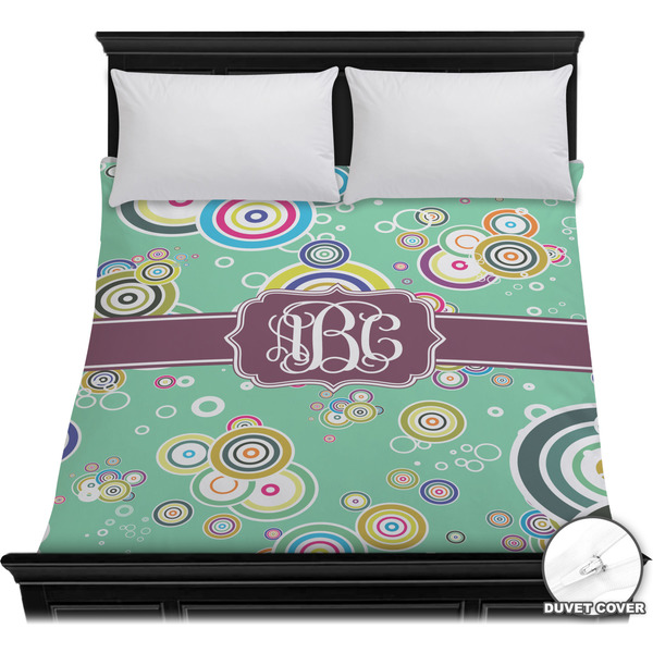 Custom Colored Circles Duvet Cover - Full / Queen (Personalized)