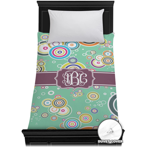 Custom Colored Circles Duvet Cover - Twin (Personalized)