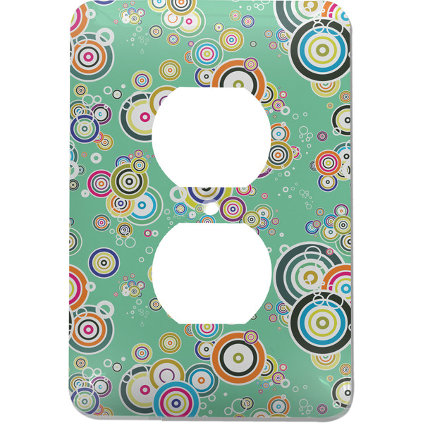 Custom Colored Circles Electric Outlet Plate