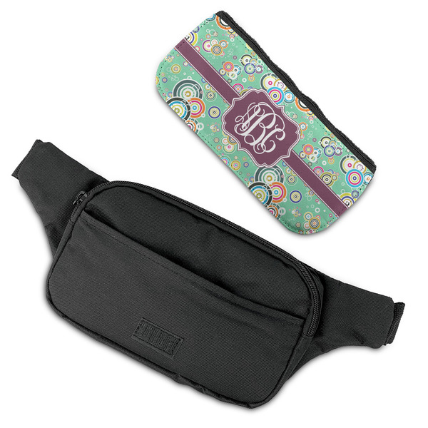 Colored Circles Fanny Packs - FLAT (flap off)
