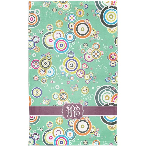 Colored Circles Finger Tip Towel - Full View