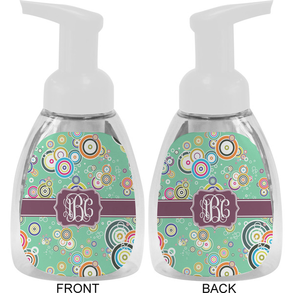 Colored Circles Foam Soap Bottle Approval - White