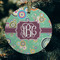 Colored Circles Frosted Glass Ornament - Round (Lifestyle)
