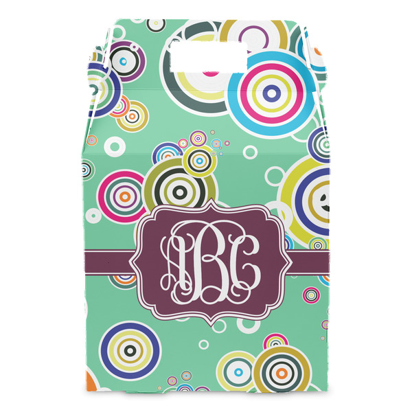 Colored Circles Gable Favor Box - Front