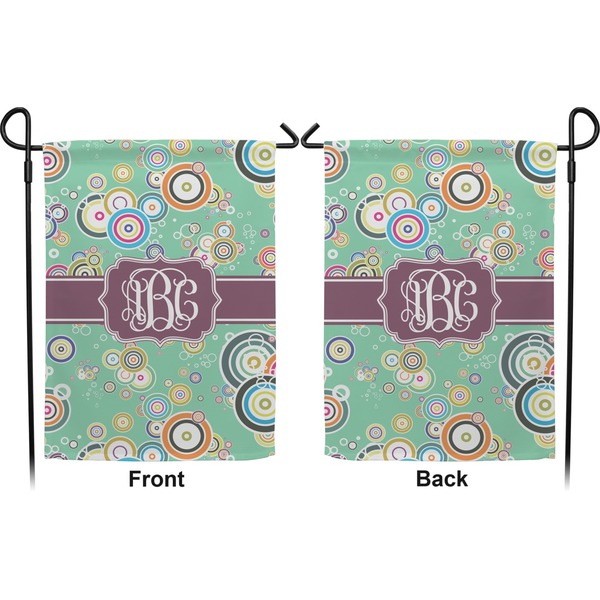 Colored Circles Garden Flag - Double Sided Front and Back