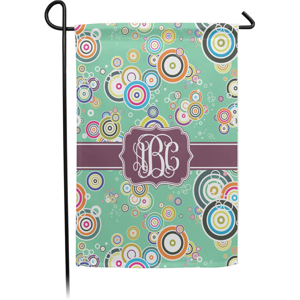 Custom Colored Circles Garden Flag (Personalized)