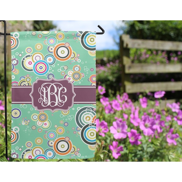 Colored Circles Garden Flag - Outside In Flowers
