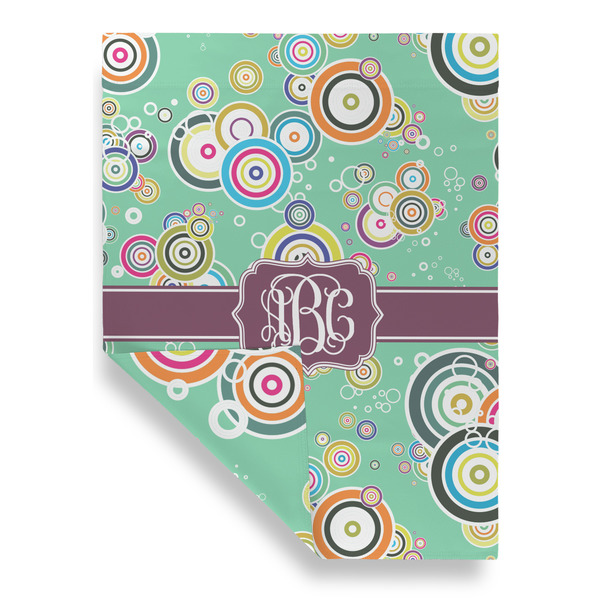 Colored Circles Garden Flags - Large - Double Sided - FRONT FOLDED