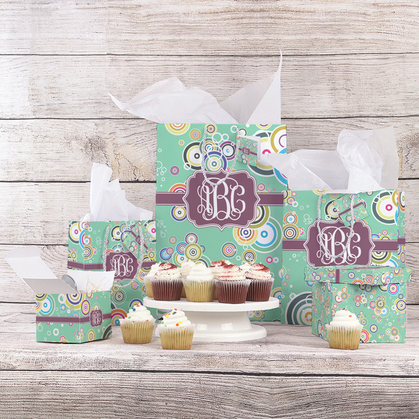 Colored Circles Gift Bags - In Context