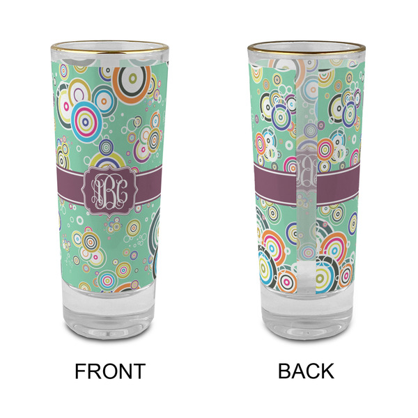 Colored Circles Glass Shot Glass - 2 oz - Single - APPROVAL