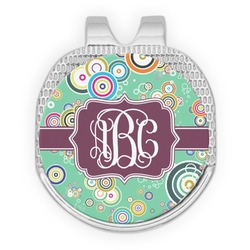Colored Circles Golf Ball Marker - Hat Clip - Silver