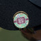 Colored Circles Golf Ball Marker Hat Clip - Gold - On Hat