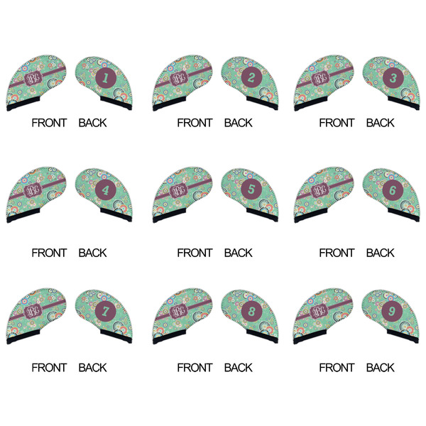 Colored Circles Golf Club Covers - APPROVAL (set of 9)