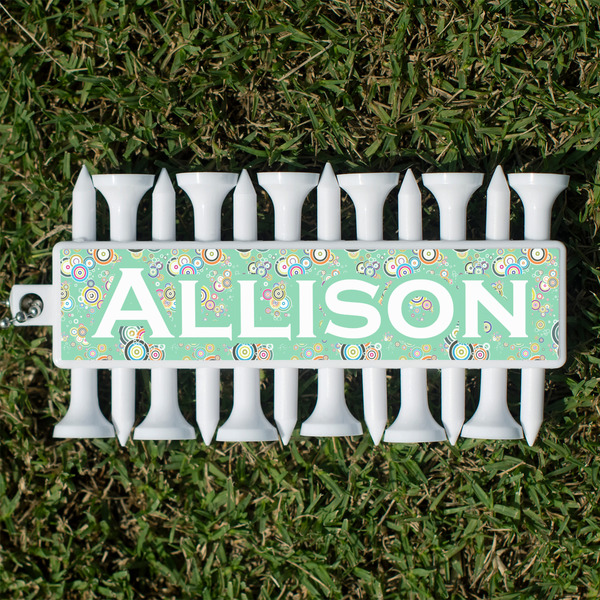 Custom Colored Circles Golf Tees & Ball Markers Set (Personalized)