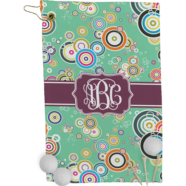 Colored Circles Golf Towel (Personalized)