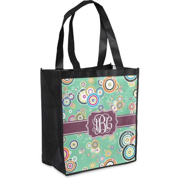 Custom Colored Circles Grocery Bag (Personalized)