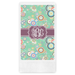 Colored Circles Guest Napkins - Full Color - Embossed Edge (Personalized)