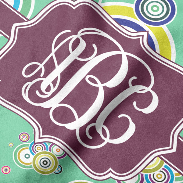 Colored Circles Hooded Baby Towel- Detail Close Up