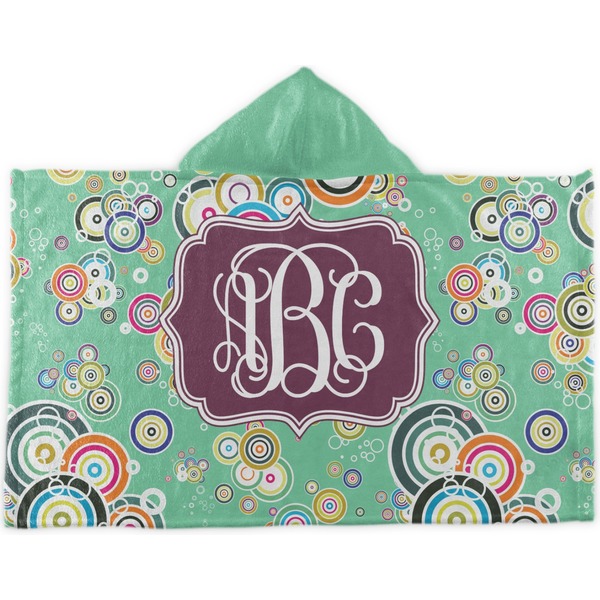 Custom Colored Circles Kids Hooded Towel (Personalized)