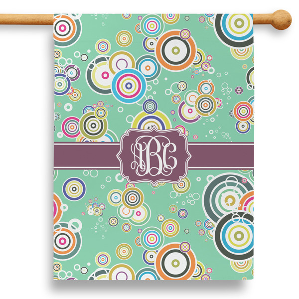 Custom Colored Circles 28" House Flag - Single Sided (Personalized)