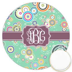 Colored Circles Printed Cookie Topper - 3.25" (Personalized)