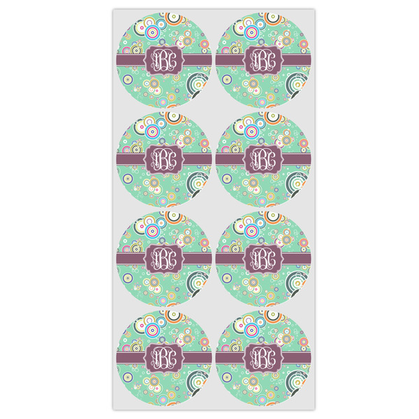 Colored Circles Icing Circle - Medium - Set of 8