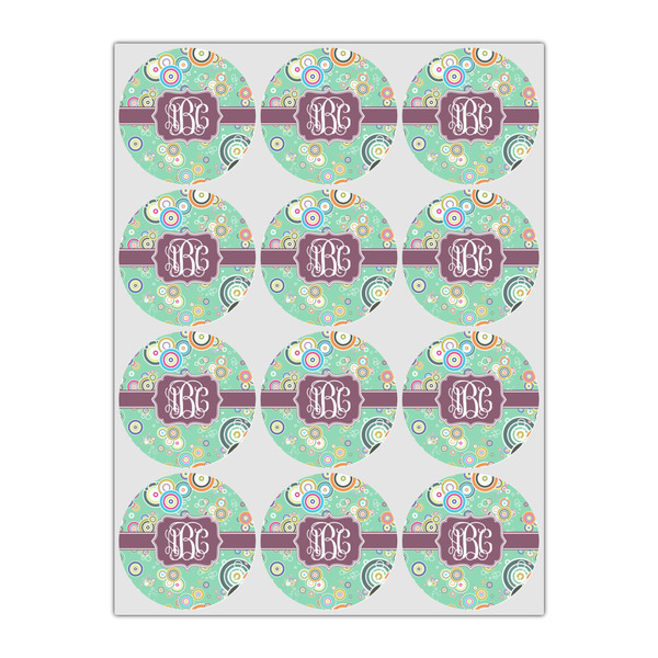 Colored Circles Icing Circle - Small - Set of 12