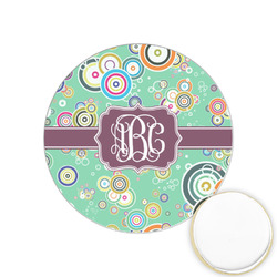 Colored Circles Printed Cookie Topper - 1.25" (Personalized)