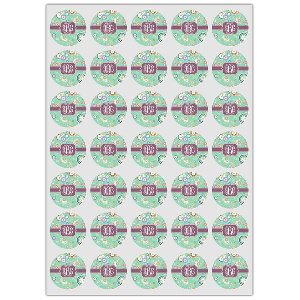 Colored Circles Icing Circle - XSmall - Set of 35