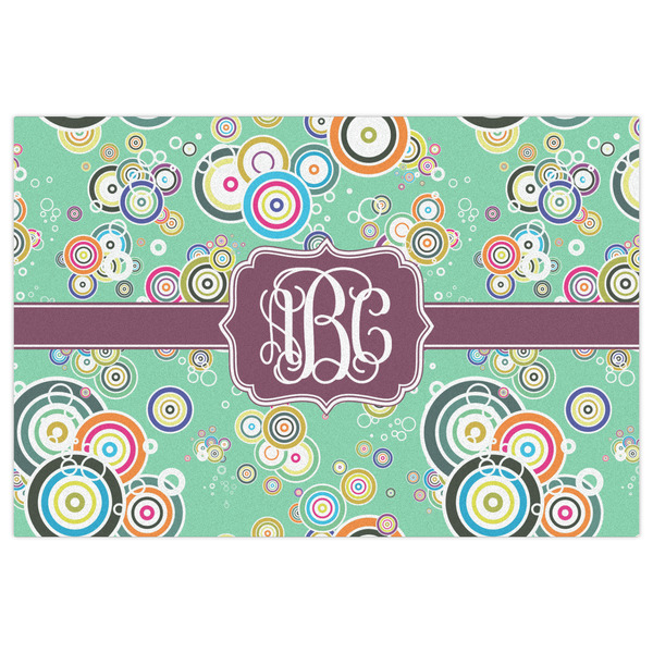 Colored Circles Indoor / Outdoor Rug - 2'x3' - Front Flat