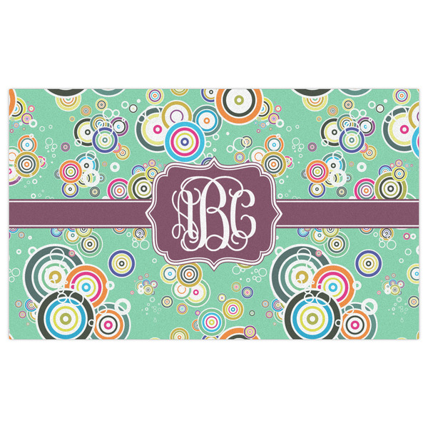 Colored Circles Indoor / Outdoor Rug - 3'x5' - Front Flat