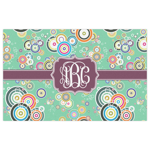 Colored Circles Indoor / Outdoor Rug - 5'x8' - Front Flat