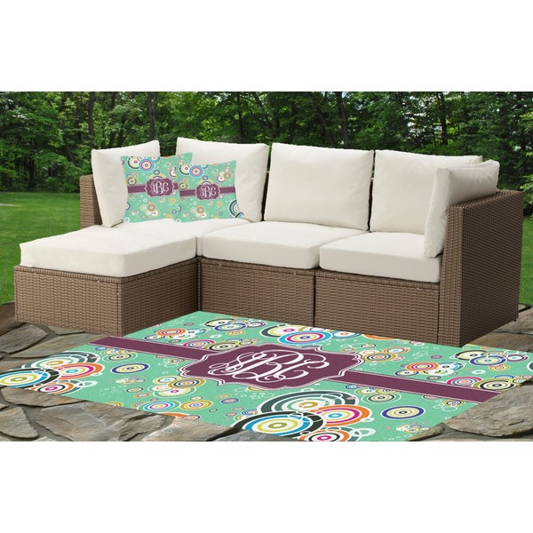 Colored Circles Outdoor Mat & Cushions