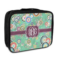Colored Circles Insulated Lunch Bag w/ Monogram