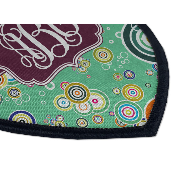 Colored Circles Iron on Shield 3 Detail