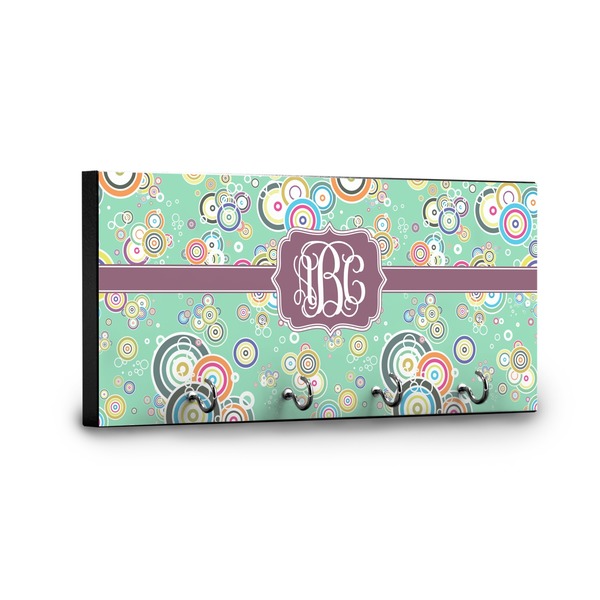 Colored Circles Key Hanger - Front View with Hooks