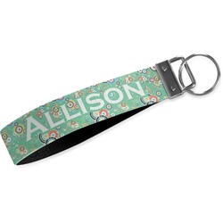 Colored Circles Webbing Keychain Fob - Large (Personalized)