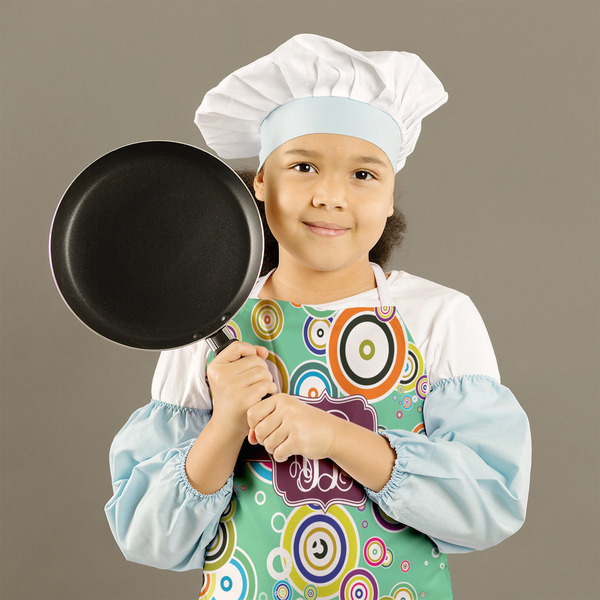 Colored Circles Kid's Aprons - Medium - Lifestyle