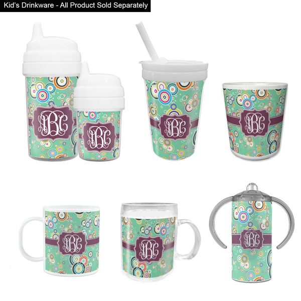 Colored Circles Kid's Drinkware - Customized & Personalized