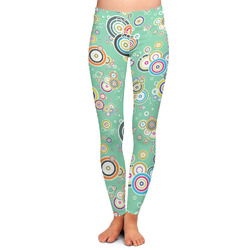 Colored Circles Ladies Leggings - Extra Small (Personalized)