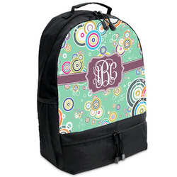 Colored Circles Backpacks - Black (Personalized)