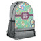 Colored Circles Large Backpack - Gray - Angled View