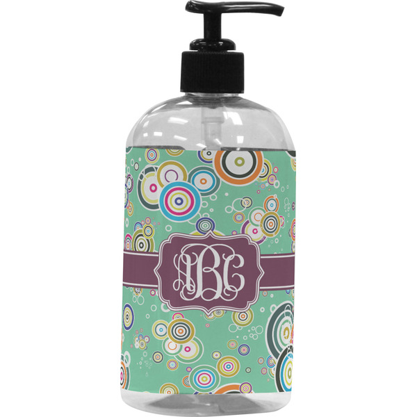 Custom Colored Circles Plastic Soap / Lotion Dispenser (Personalized)