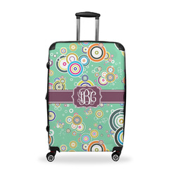 Colored Circles Suitcase - 28" Large - Checked w/ Monogram