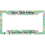 Colored Circles License Plate Frame - Style A (Personalized)
